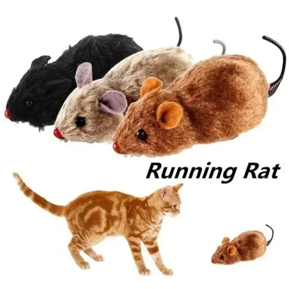 Purely Pawsome™ Lifelike Plush Mouse Toy - Funny Running Rat for Cats Dogs Tail Mouse Pets