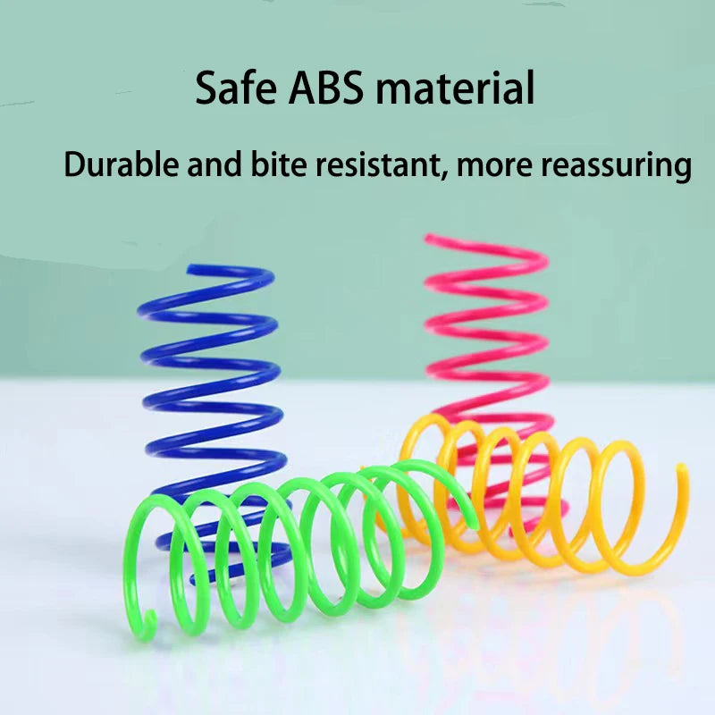 Purely Pawsome™ Cat Spring Toys - 4pcs Wide Durable Heavy Gauge Colorful Coil Springs
