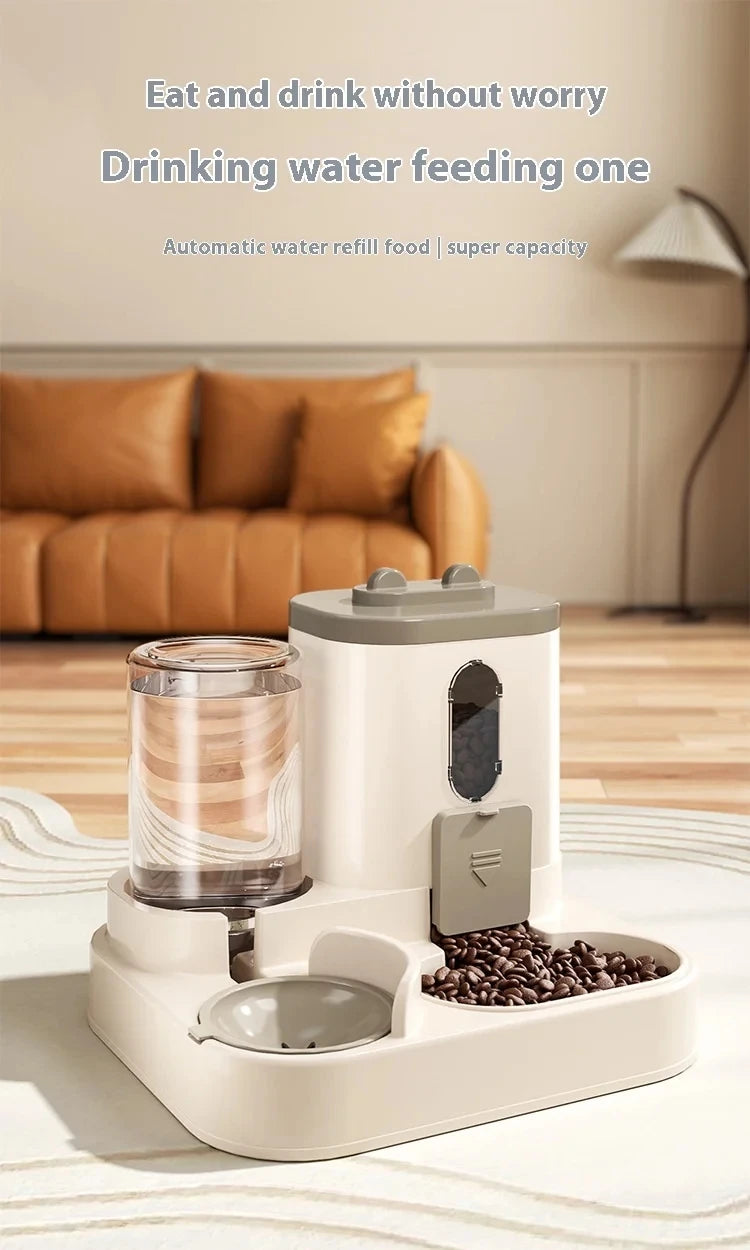 Purely Pawsome™ Automatic Pet Feeder & Waterer Set - Leak-Proof Gravity Design