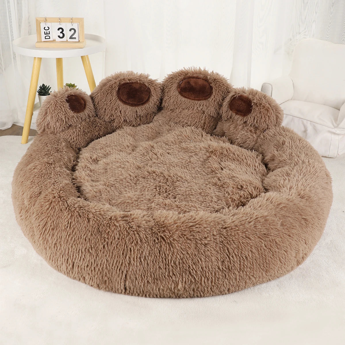Purely Pawsome™ Fluffy Winter Dog Bed - Plush Kennel Sofa Basket for Large Dogs