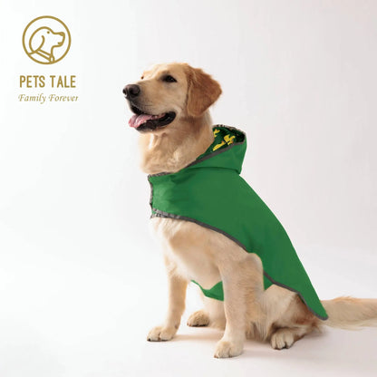 Purely Pawsome™ Waterproof Double-Layer Dog Raincoat - Bright Yellow Reflective Puppy Rain Jacket for Small & Medium Dogs