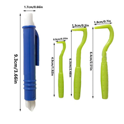 4-Piece Tick & Flea Remover Tool Set – Safe Hook & Tweezer Extractor for Dogs & Cats