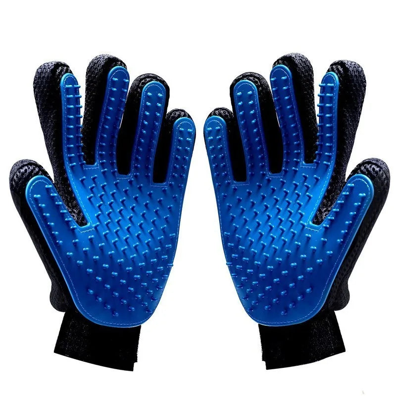 Pet Grooming & Deshedding Glove – Gentle Hair Removal Brush for Dogs & Cats
