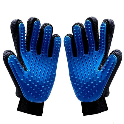 Pet Grooming & Deshedding Glove – Gentle Hair Removal Brush for Dogs & Cats