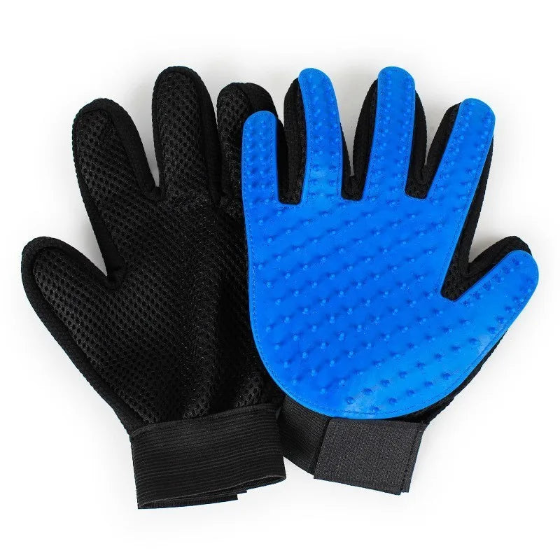 Pet Grooming & Deshedding Glove – Gentle Hair Removal Brush for Dogs & Cats