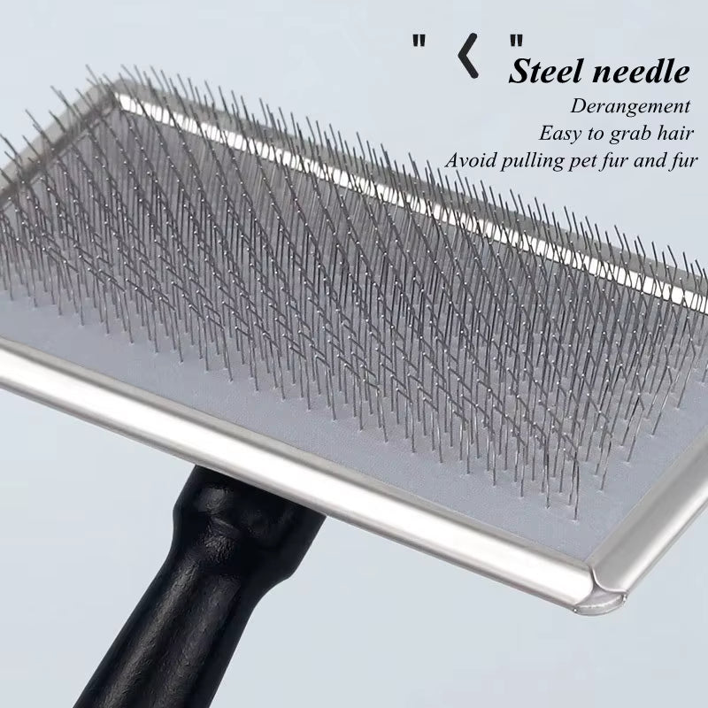 Premium Steel Needle Pet Grooming Comb with Wooden Handle – For Dogs & Cats | Purely Pawsome