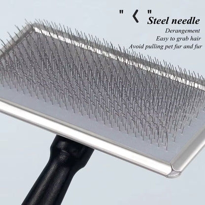 Premium Steel Needle Pet Grooming Comb with Wooden Handle – For Dogs & Cats | Purely Pawsome