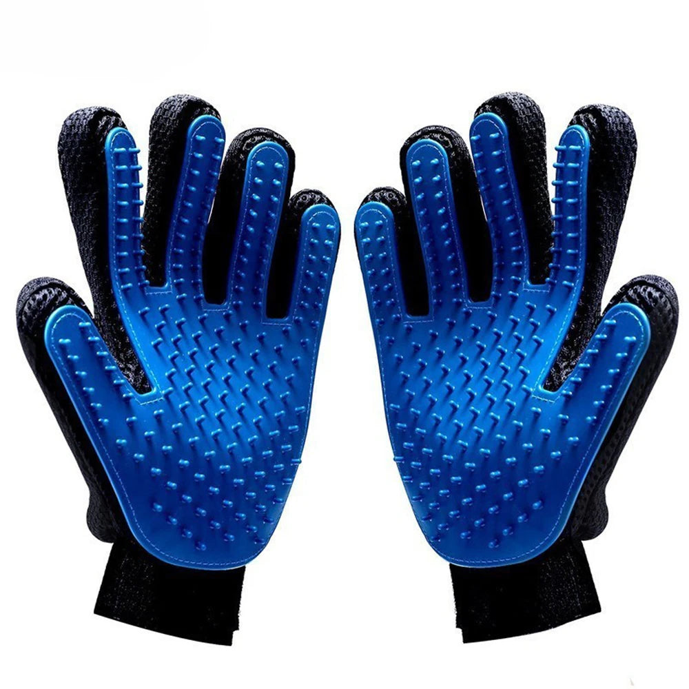 Pet Grooming & Deshedding Glove – Gentle Hair Removal Brush for Dogs & Cats