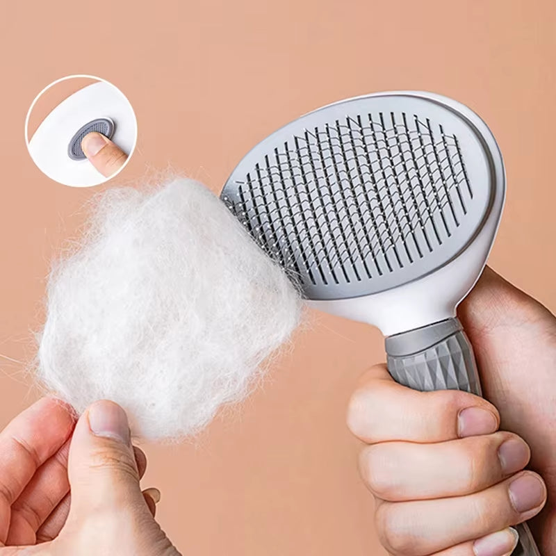 Self-Cleaning Pet Grooming Brush – Deshedding & Dematting Tool for Dogs & Cats | Purely Pawsome