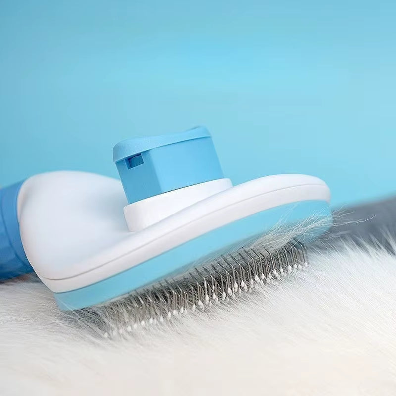 Professional Deshedding Grooming Brush – Anti-Tangle Stainless Steel Tool for Dogs & Cats | Purely Pawsome