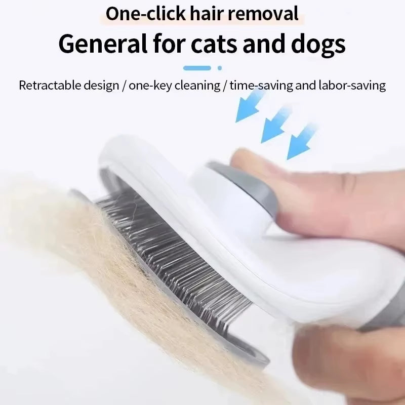 Self-Cleaning Pet Grooming Brush – Deshedding & Dematting Tool for Dogs & Cats | Purely Pawsome