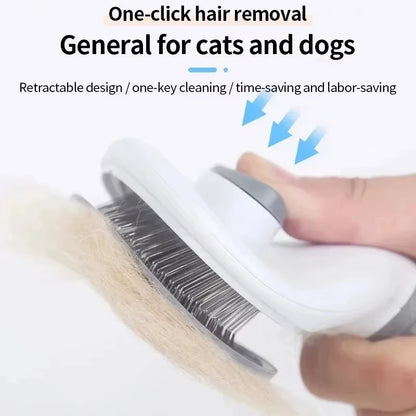 Self-Cleaning Pet Grooming Brush – Deshedding & Dematting Tool for Dogs & Cats | Purely Pawsome
