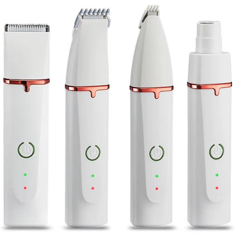 4-in-1 Electric Pet Grooming Kit – Pet Hair Clipper, Nail Grinder & Precision Trimmer Set