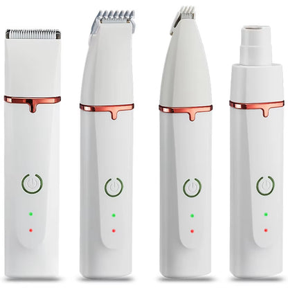 4-in-1 Electric Pet Grooming Kit – Pet Hair Clipper, Nail Grinder & Precision Trimmer Set