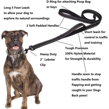 🐾 Purely Pawsome™ Heavy-Duty Double Handle Dog Leash