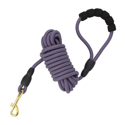5M/10M Dog Leashes Long Pet Leash Puppy Walk Training round Rope for Small Medium Big Dog with Foam Handle