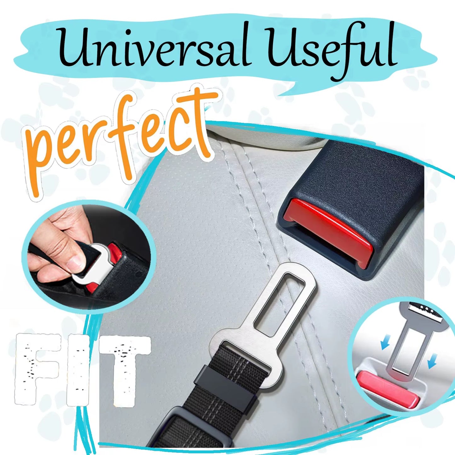 🐾 Purely Pawsome™ Adjustable Heavy Duty Dog Car Seat Belt