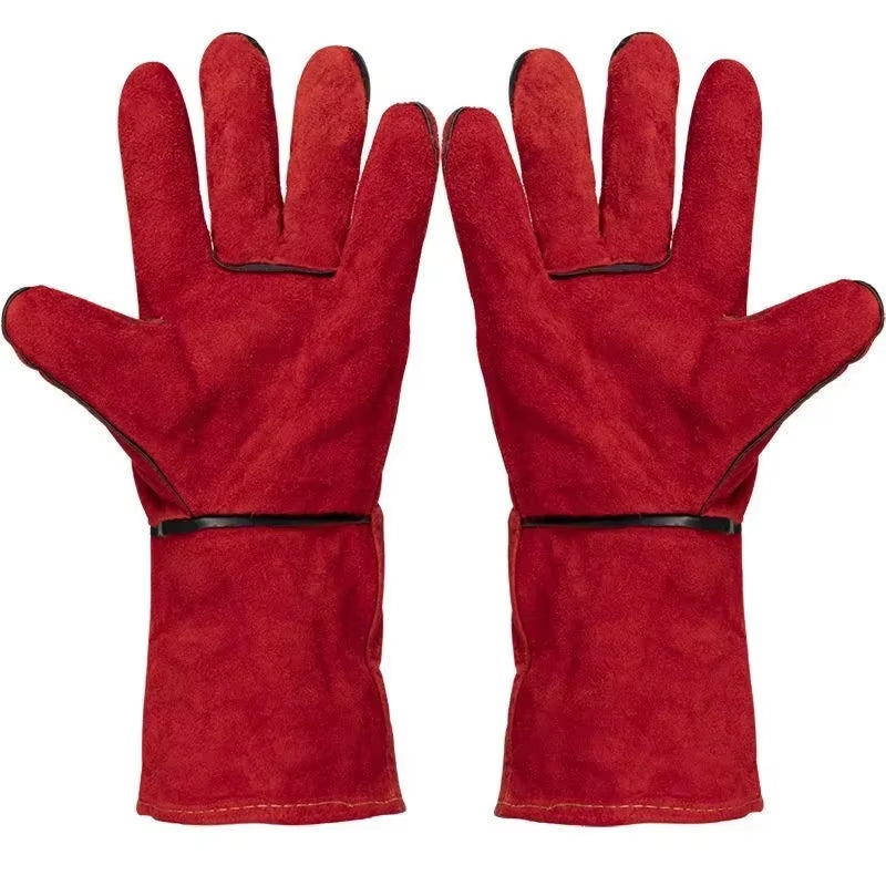 Ultra-Long Anti-Bite Protective Gloves – Heavy-Duty Leather Handling Gloves for Dogs, Cats & Reptiles