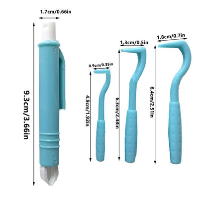 4-Piece Tick & Flea Remover Tool Set – Safe Hook & Tweezer Extractor for Dogs & Cats