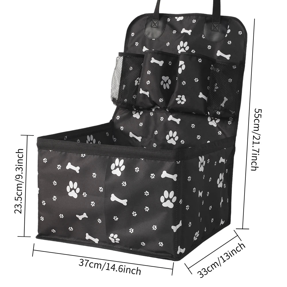 🐾 Purely Pawsome™ Dog Car Seat with Storage Pockets