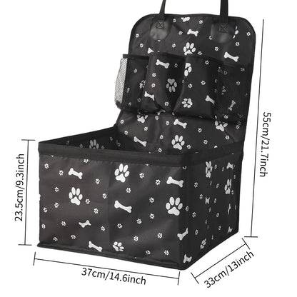 🐾 Purely Pawsome™ Dog Car Seat with Storage Pockets