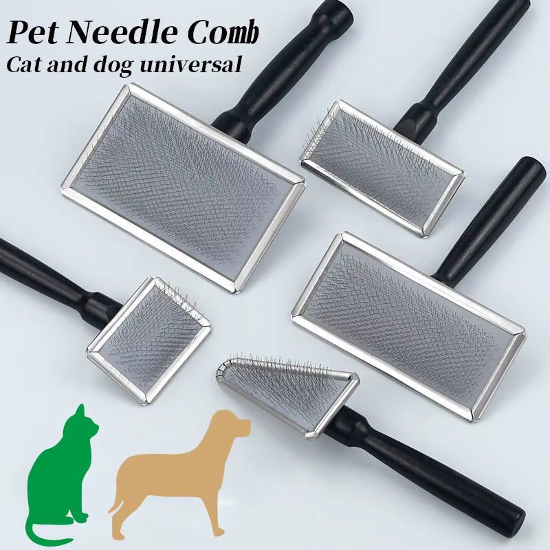 Premium Steel Needle Pet Grooming Comb with Wooden Handle – For Dogs & Cats | Purely Pawsome